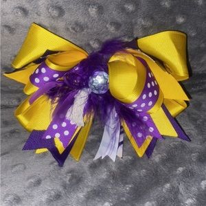 Purple + Gold bow
